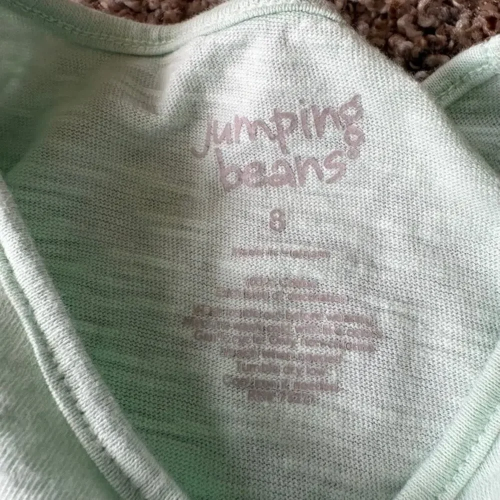 Lot of Two Long Sleeve T-Shirts Girls sz 8 Justice Jumping Bean
